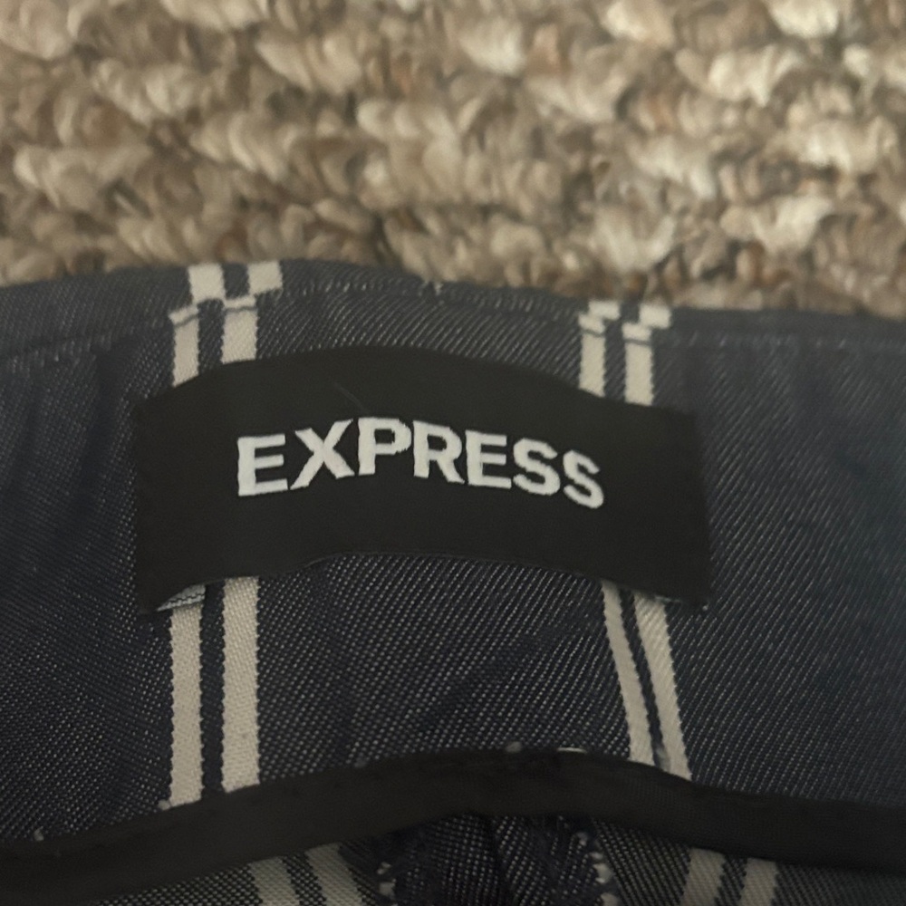 Express Black and White Striped Wide Leg Pants - Picture 3 of 4